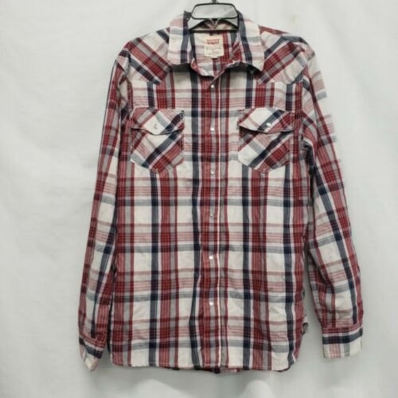 Levi's Modern Button front Shirt Men Size Large - Picture 1 of 8